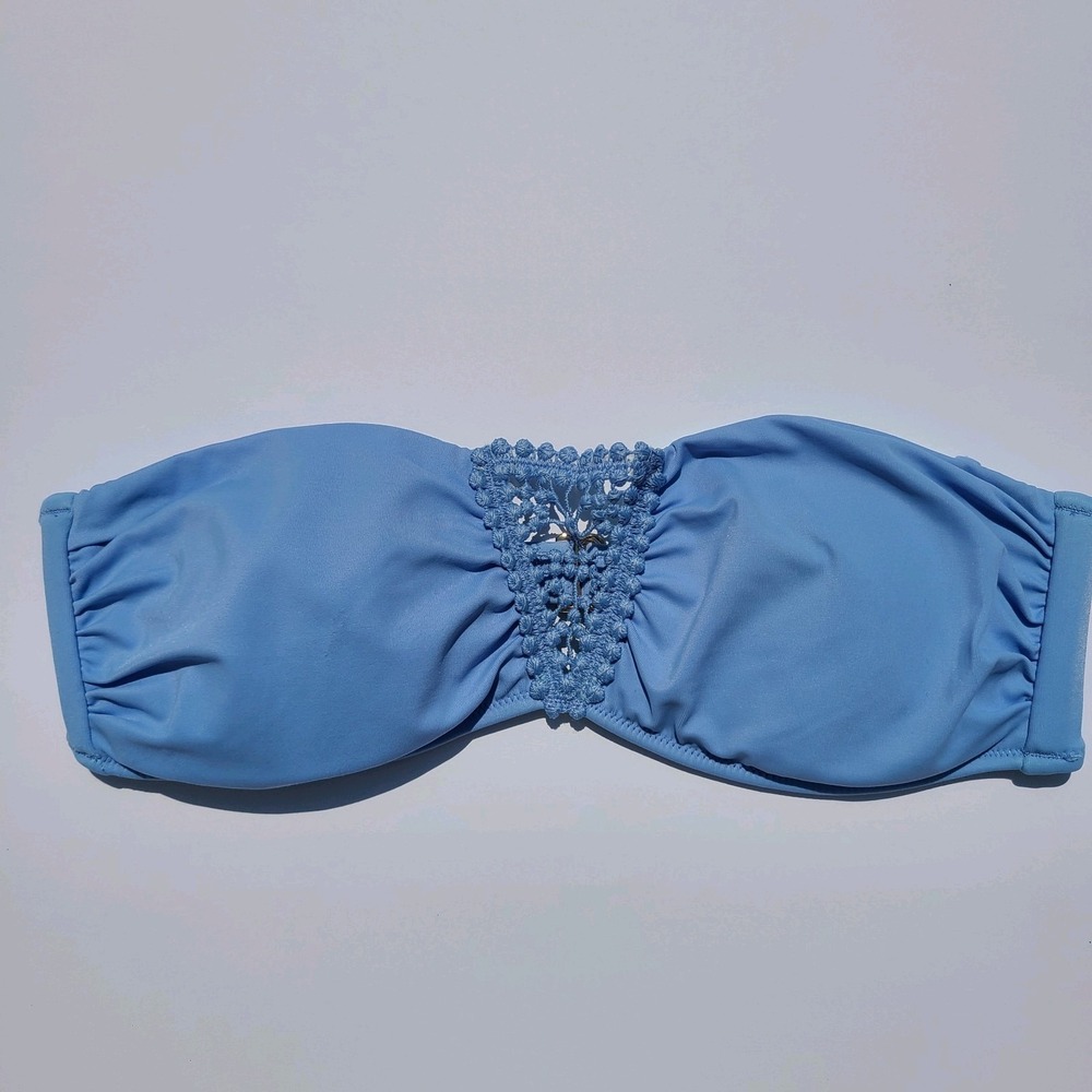 Victoria's Secret Bikini‎ Top Strapless Dusty Blue Size S/P